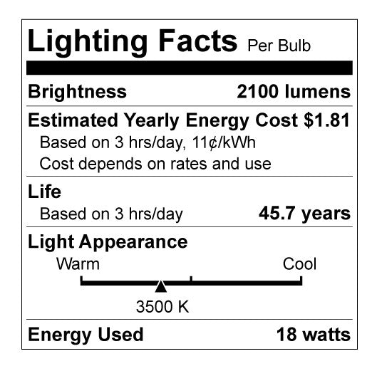 Luxrite Retrofit Tube LED18T8/35K/U6/UNV 3500K Neutral White