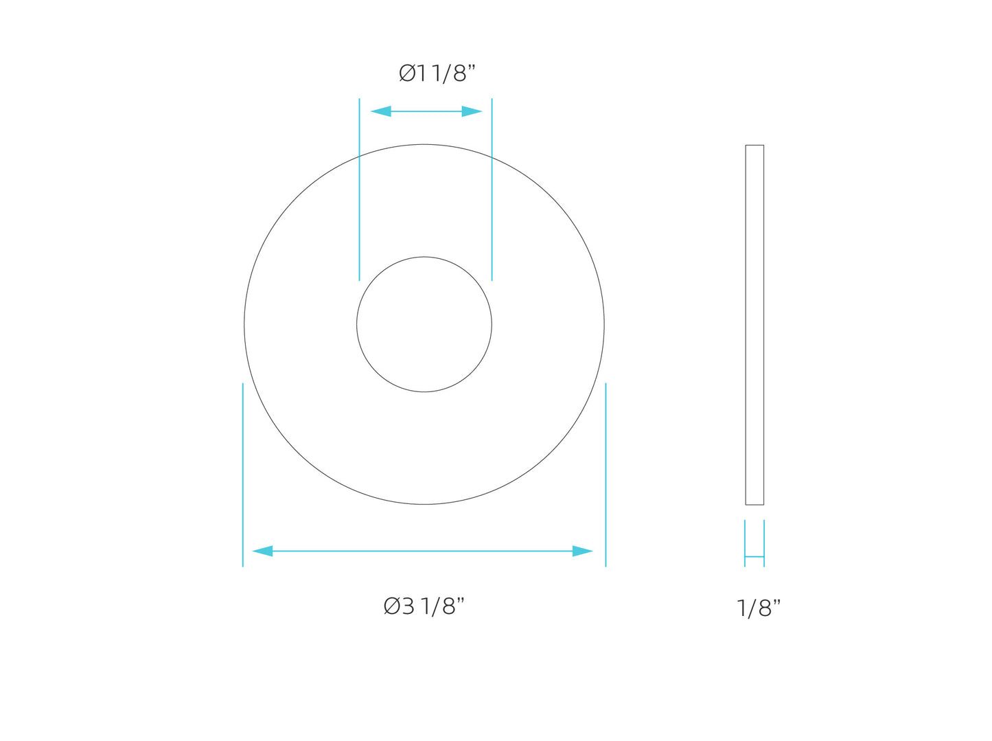 Luxrite 2" Regressed Interchangeable Canless Spotlight Round Pinhole Trim, Pack of 5 (LR23442)