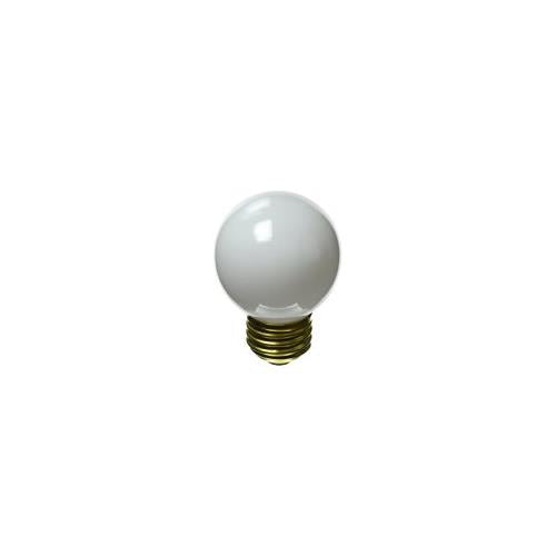 Bulbrite 40G16EWH 40 Watt Incandescent G16.5 Globe, Medium Base, White