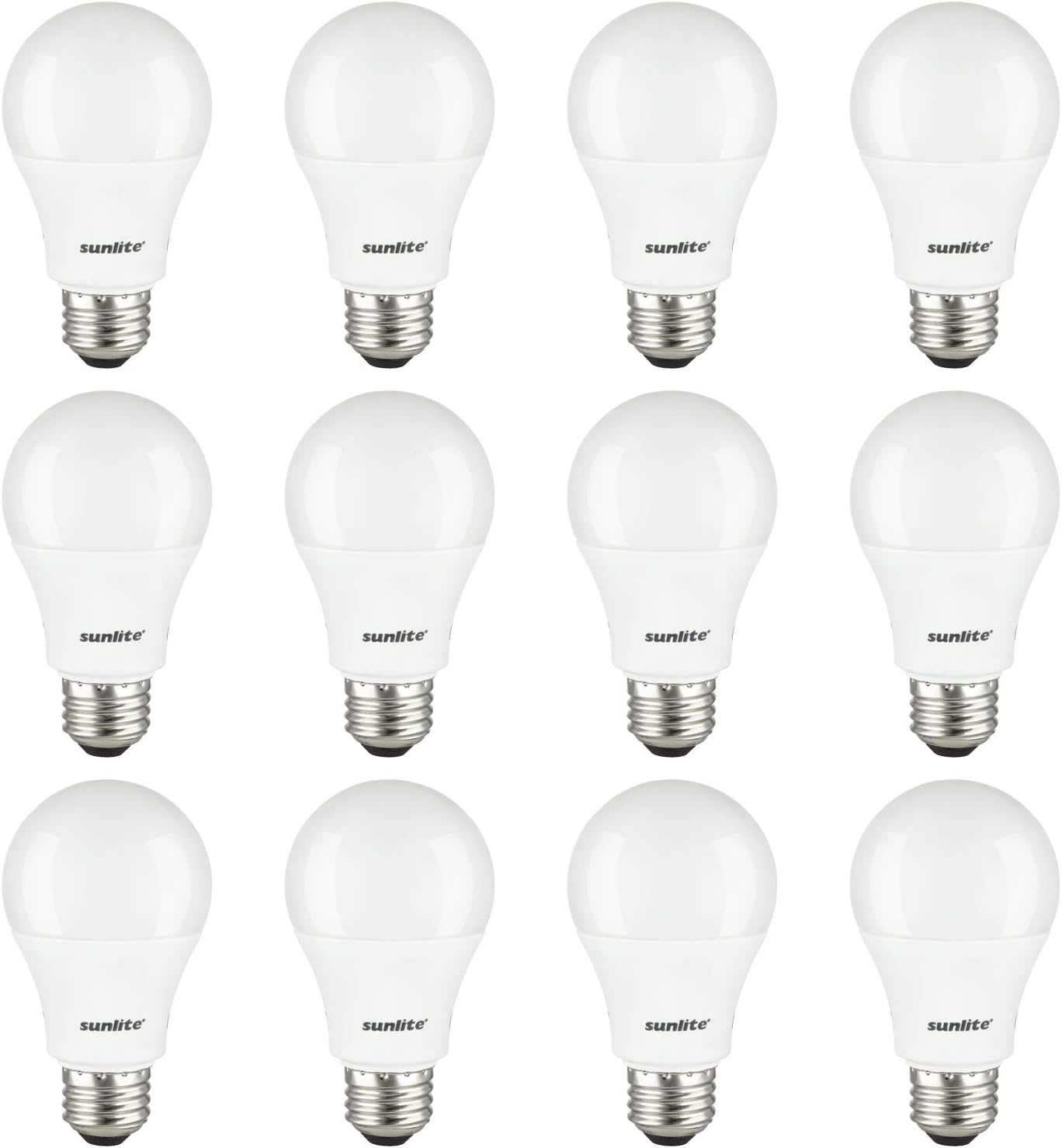 Sunlite 80936-SU LED A19 Light Bulbs, 14 Watts (100W Equivalent), 1500 Lumens, Medium Base (E26), Non-Dimmable, UL Listed, 40K - Cool White Pack of 12