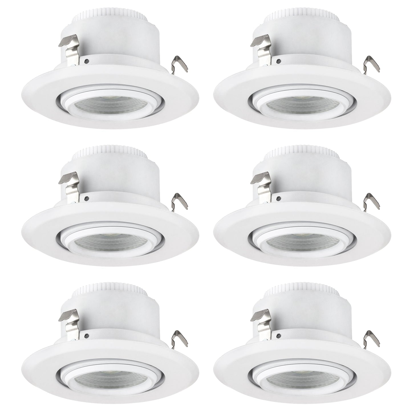 Sunlite Dimmable LED 4-Inch Round Retrofit Gimbal Recessed Downlight, Can Lighting Replacement, Directional Swivel, Indoor & Outdoor, Medium (E26) Base, 10 Watt (75 Watt Equivalent), Emits 3000K Warm White Light