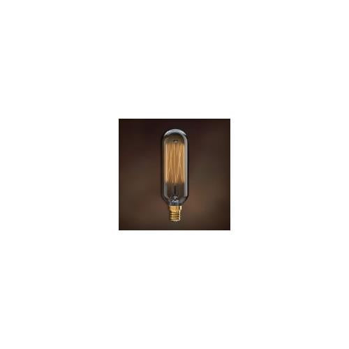 Bulbrite NOS40T8 40 Watt Incandescent T8 Thread Filament Bulb, Candelabra (E12) Base, Antique Finish