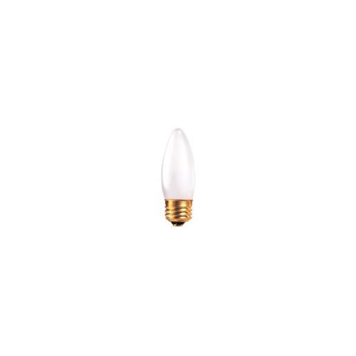 Bulbrite 25ETF/2 25 Watt Incandescent B10 Torpedo Chandelier Bulb, Medium Base, Frost