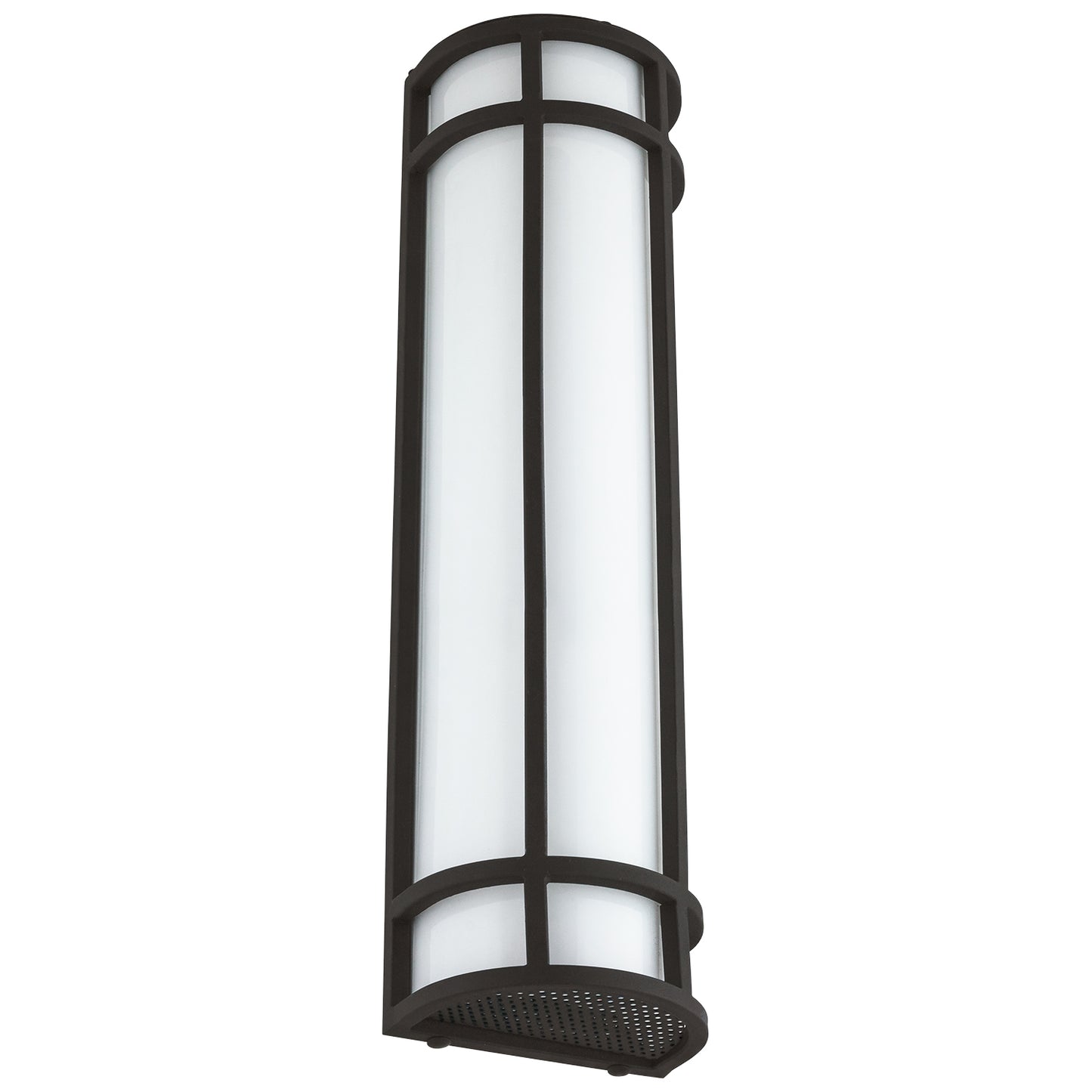 Sunlite 91167 30” LED Outdoor Mission Style Light Fixture, Half Cylinder Wall Sconce, Adjustable 3 CCT 3000K-5000K, 28 Watts, 1400 Lumens, Non-Dimmable, Bronze Frame, for Porches, Garage & Entryways