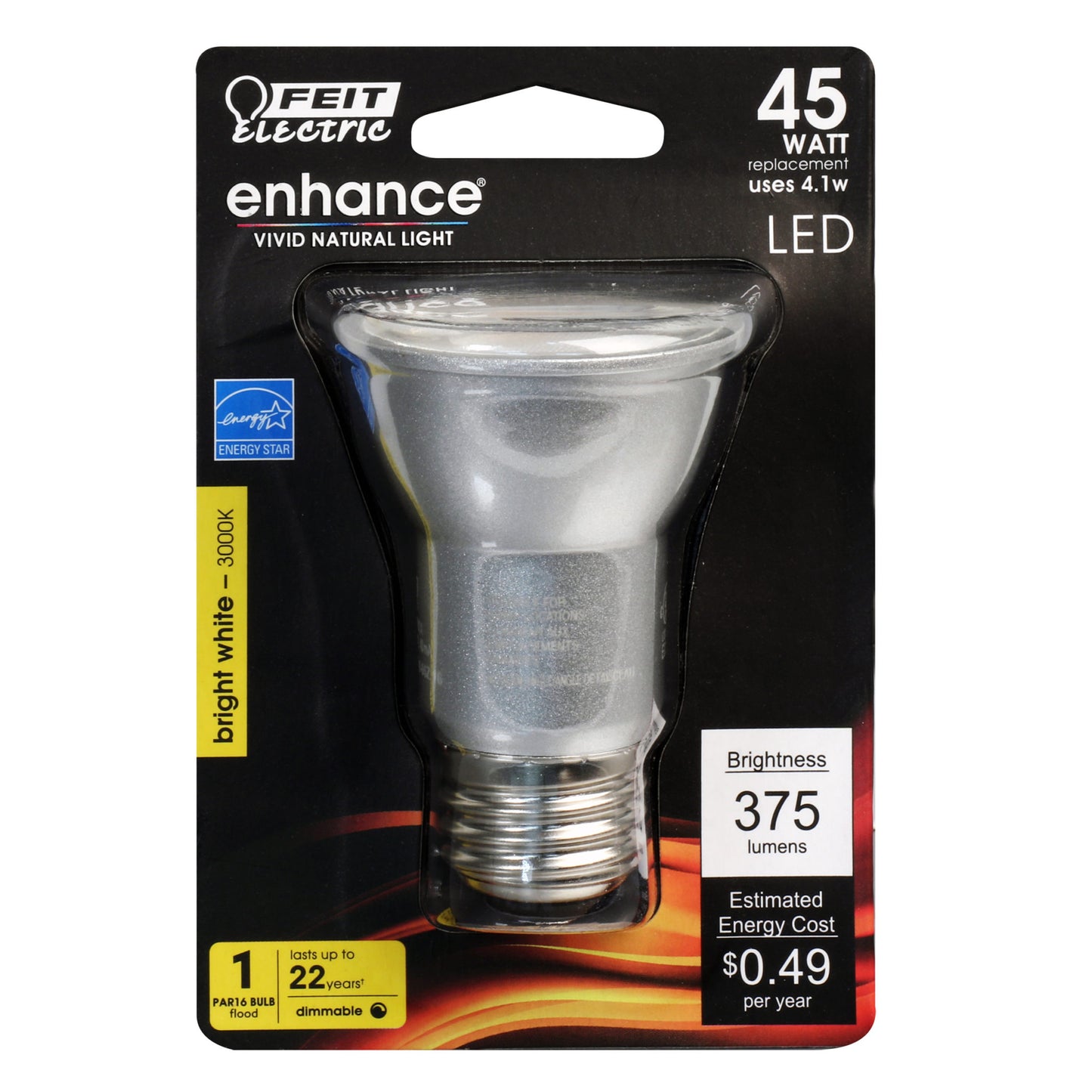 375 Lumen 3000K Dimmable LED PAR16