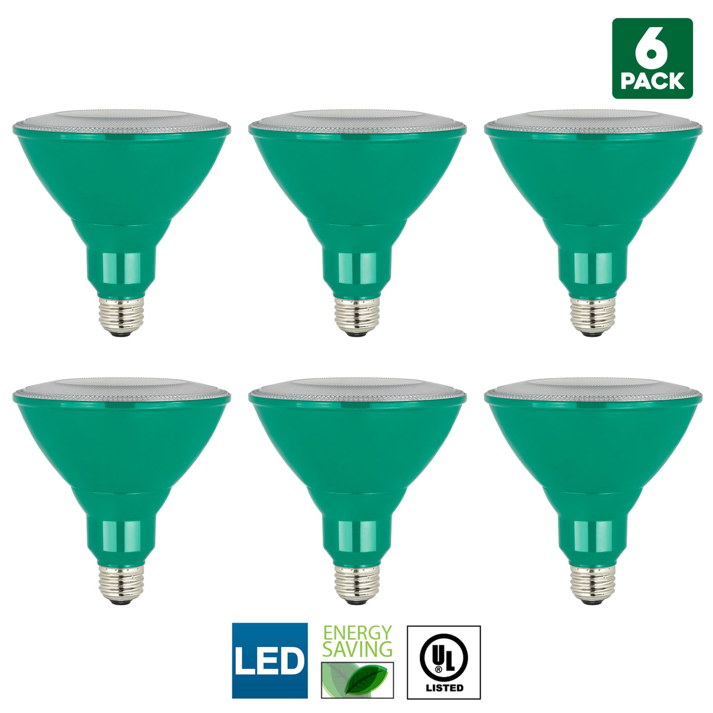 Sunlite 80552 LED PAR38 Colored Reflector 8W Light Bulb Medium (E26) Base Green