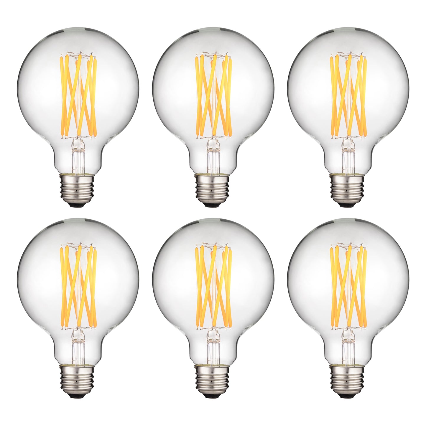 Sunlite 80601 LED Filament G30 Globe 8-Watt (100 Watt Equivalent) Clear Dimmable Light Bulb, 2700K - Warm White