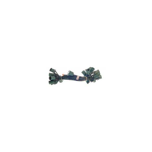 Empty Christmas Light String Set, C9 Shape, 12 Foot, Intermediate Base, Green Wire, 25 Light Holder with 12" Spacing Between Lights