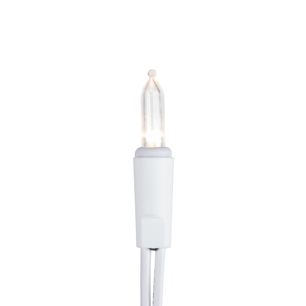 Vickerman 50 Light LED Warm White Dura-Lit Mini Lights, White Wire- 2 Pack