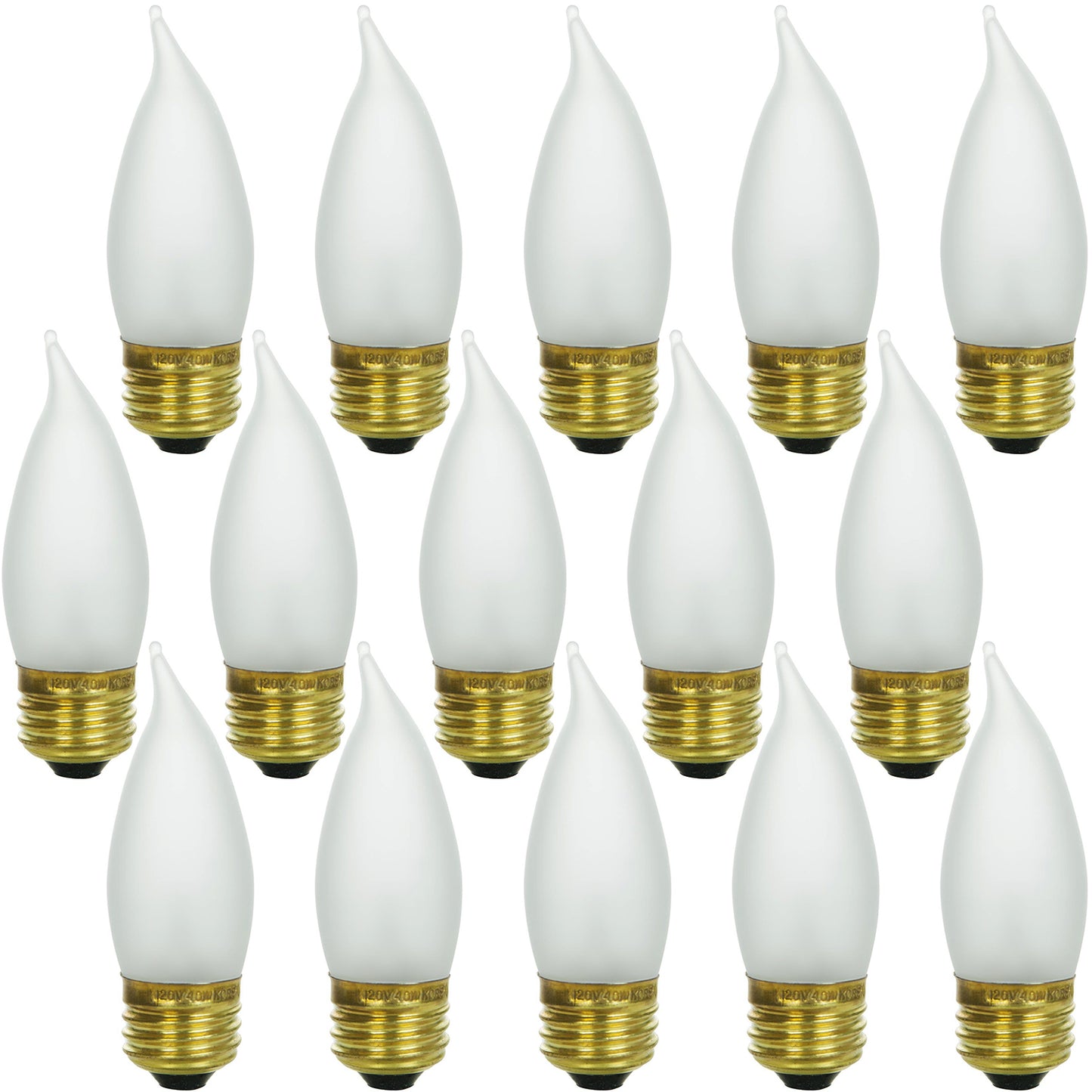 Sunlite 60EFF/32/3 60 Watt Flame Lamp Medium (E26) Base