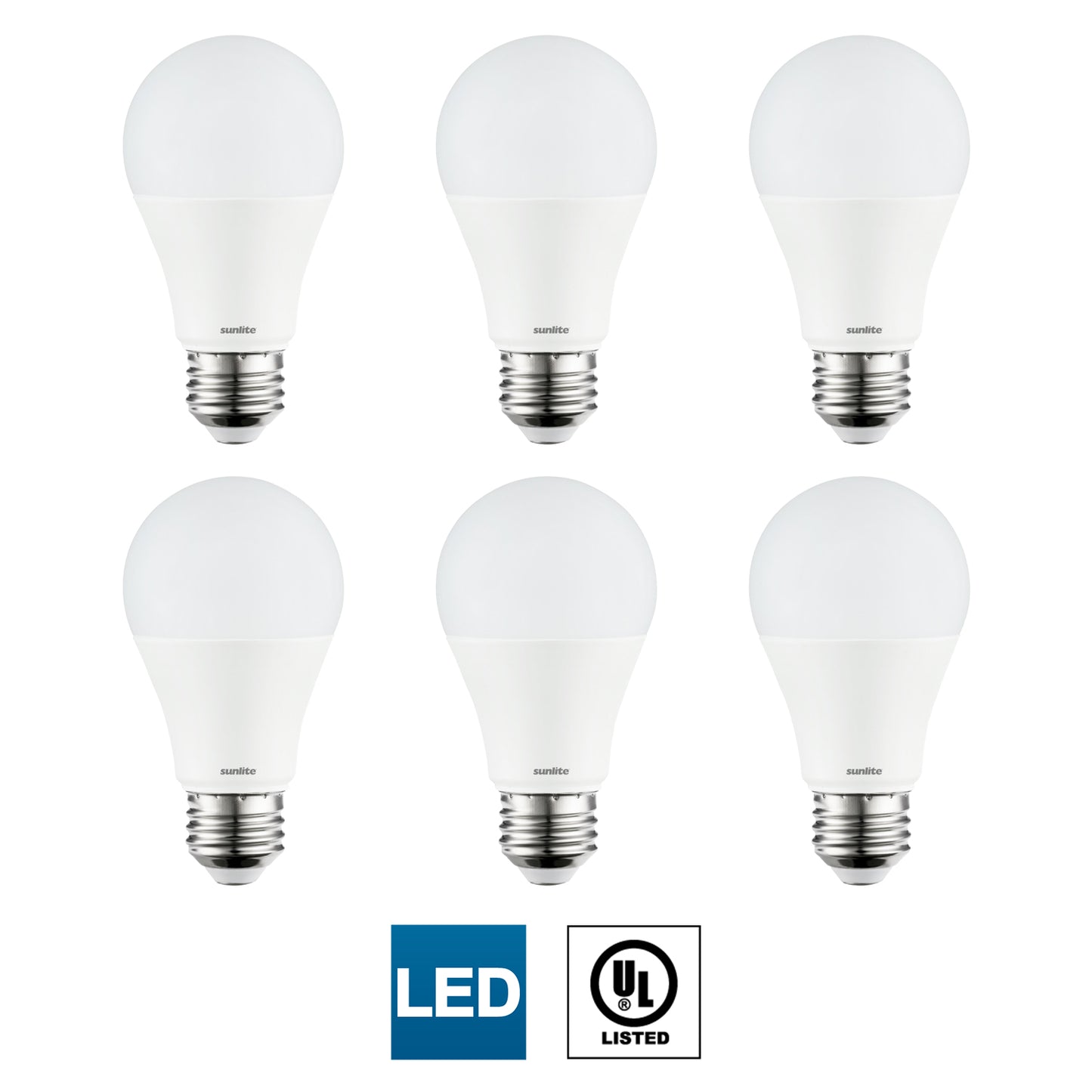 Sunlite 80858-SU LED A19 Super Bright Light Bulb, Non-Dimmable, 14 Watt (100 Watt Equivalent), 1500 Lumens, Medium (E26) Base, UL Listed, 50K - Super White 1 Pack