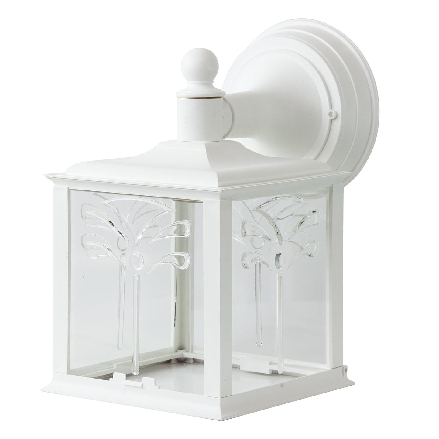 Sunlite 47222 Decorative Outdoor Orchid Down Fixture White Finish Clear Lens