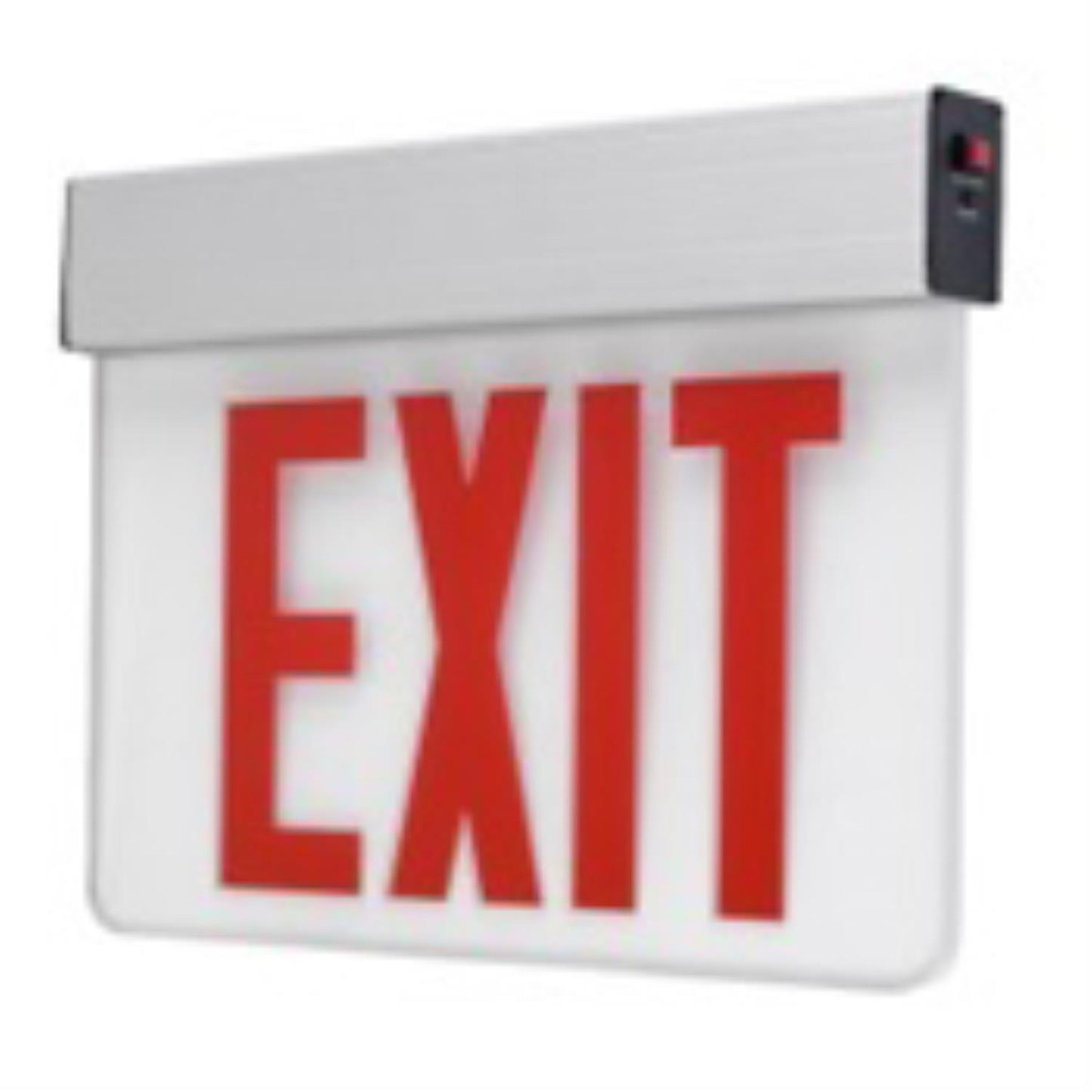 Sunlite 05277 LED Edge Lit Exit Sign, Clear Panel with Etched Bright Red Lettering, 90-Min Battery Power Back-Up, Dual VOLTAGE 120-277V, Universal Mounting, Long Lasting, Fire Safety, NYC Compliant