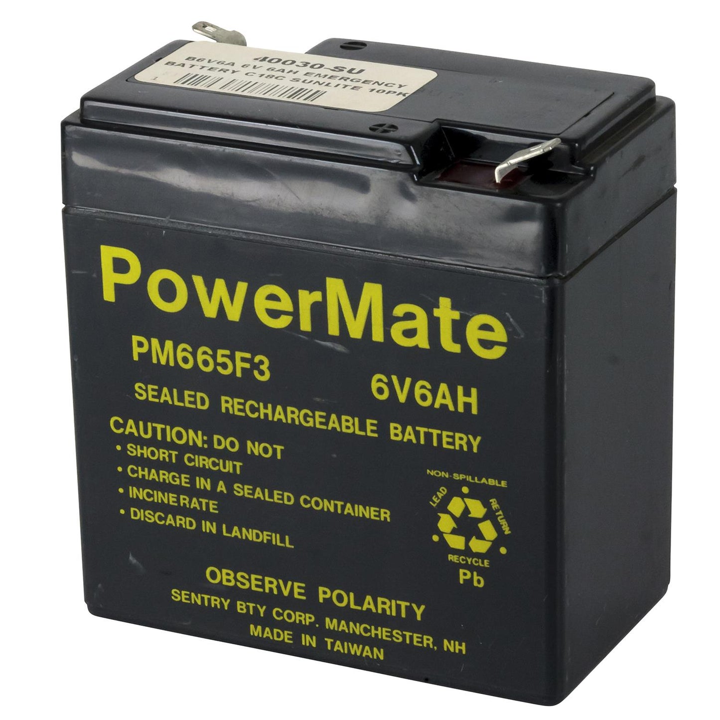 Sunlite 40030 B6V6A Emergency Back-Up Battery