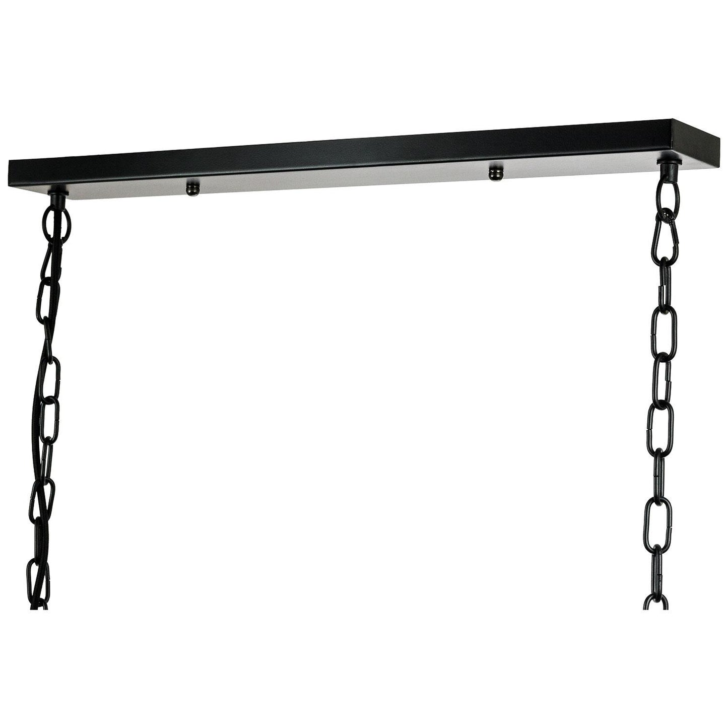 Sunlite Rectangle Net Cage Pendant Vintage Antique Style Fixture, Matte Black Finish