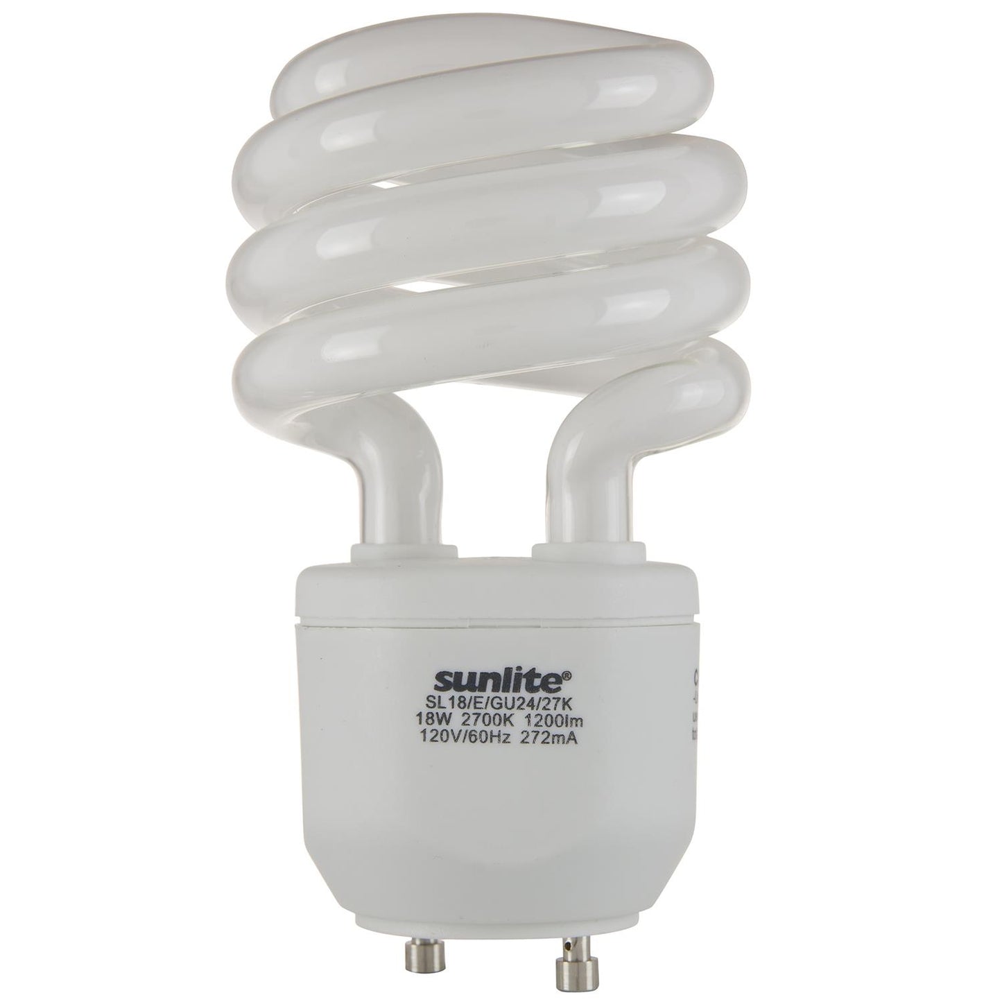 Sunlite 18 Watt GU24 Sprial, GU24 Base, Warm White