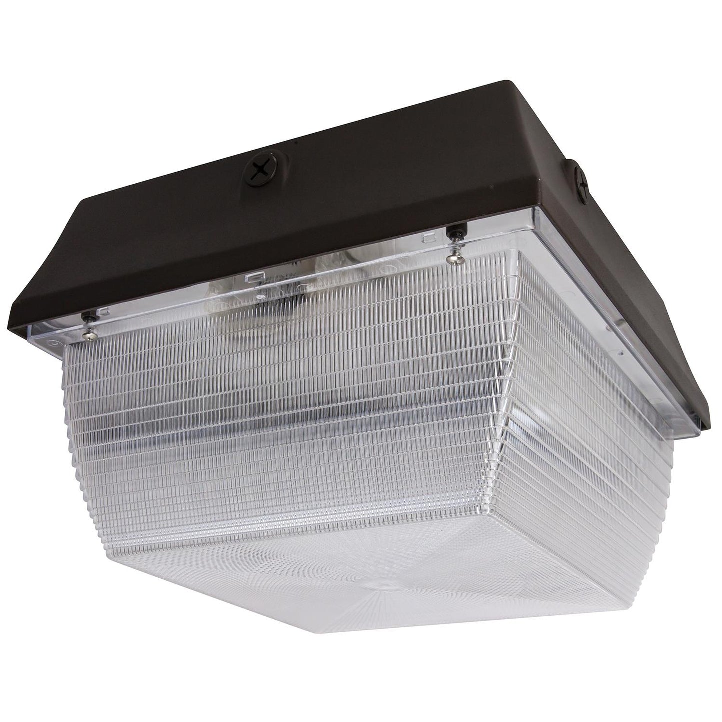 Sunlite 04917 84 Watt Energy Saving Fluorescent Vandelproof Floodlight Fixture with Photocontrol Bronze Powder Finish Clear Polycarbonate Lens