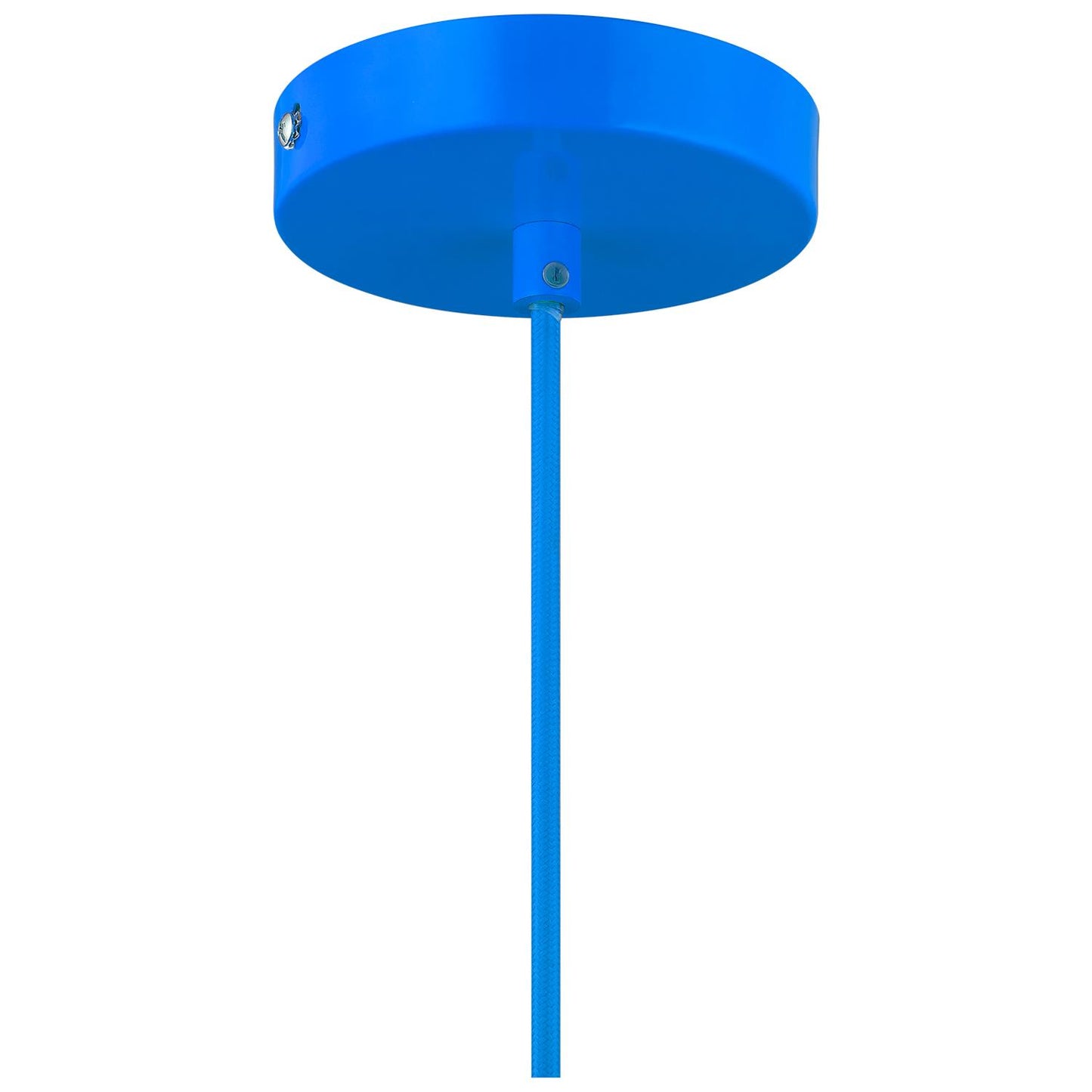 Sunlite 88752 Zed 10 Decorative Pendant Light Fixture, Medium Base (E26), 60-Watt Max Bulb (Not Included), Matching 4-Foot Adjustable Length Cord, Blue Finish with Decorative Chrome Grille