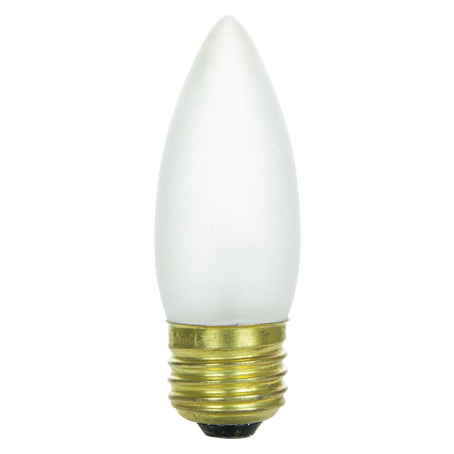 Sunlite 60 Watt Torpedo Tip Chandelier , Medium Base, Frost