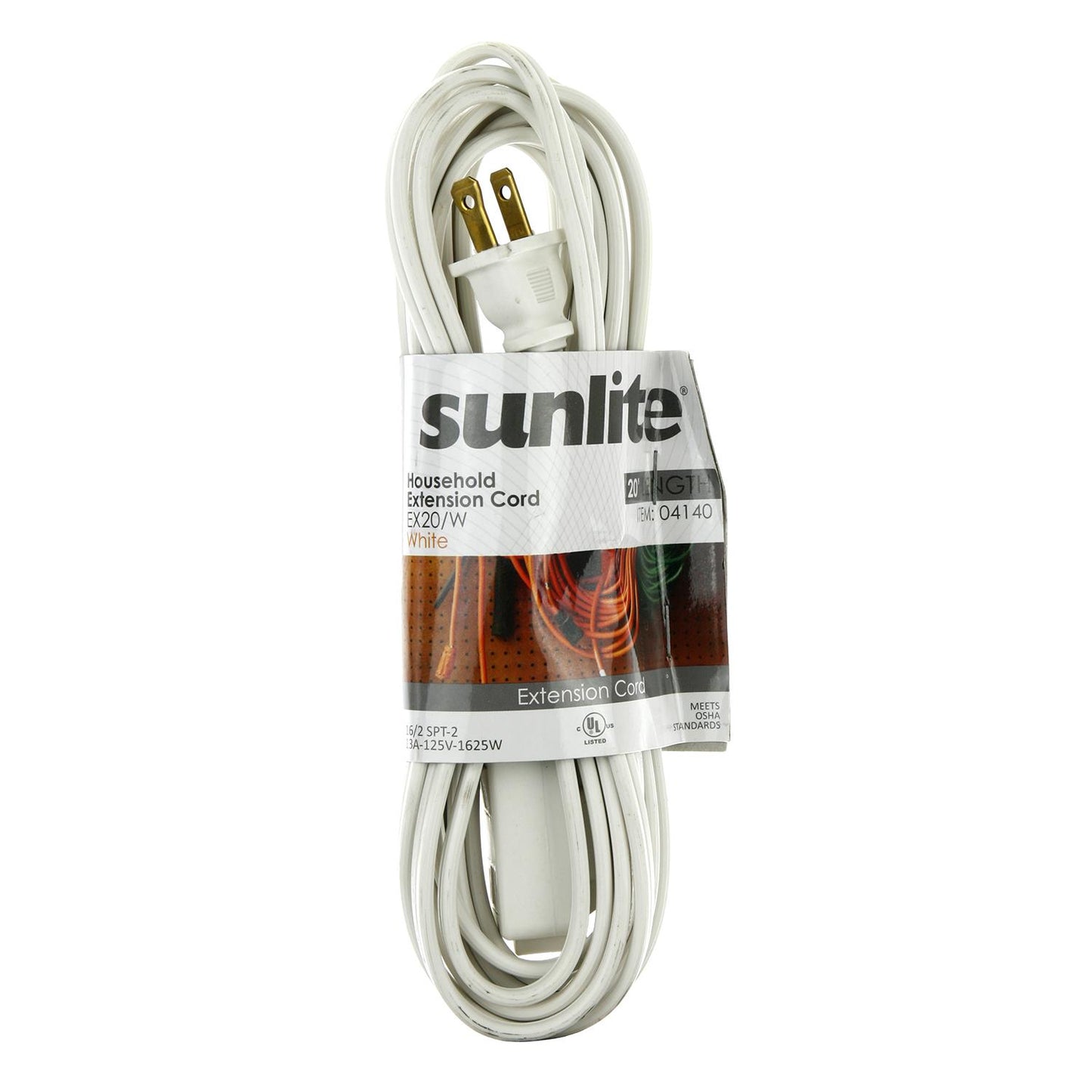Sunlite 04140 EX20/WH Household 20-Feet Extension Cord White