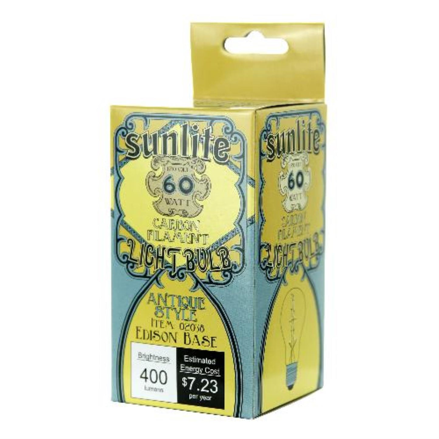 Sunlite 60 Watt Antique Victoria Style A19, Medium Base, Clear