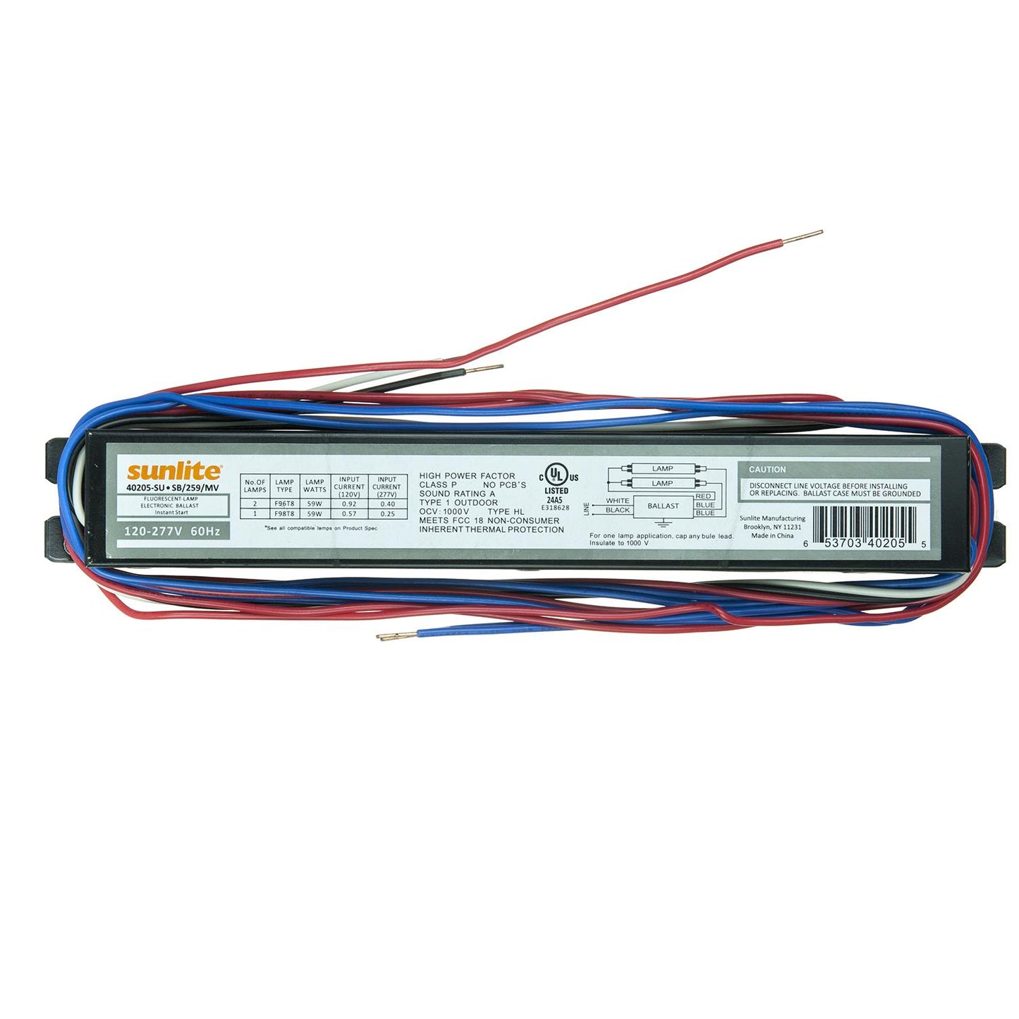 Sunlite 40205 SB259MV Multi Volt Electrical Ballast