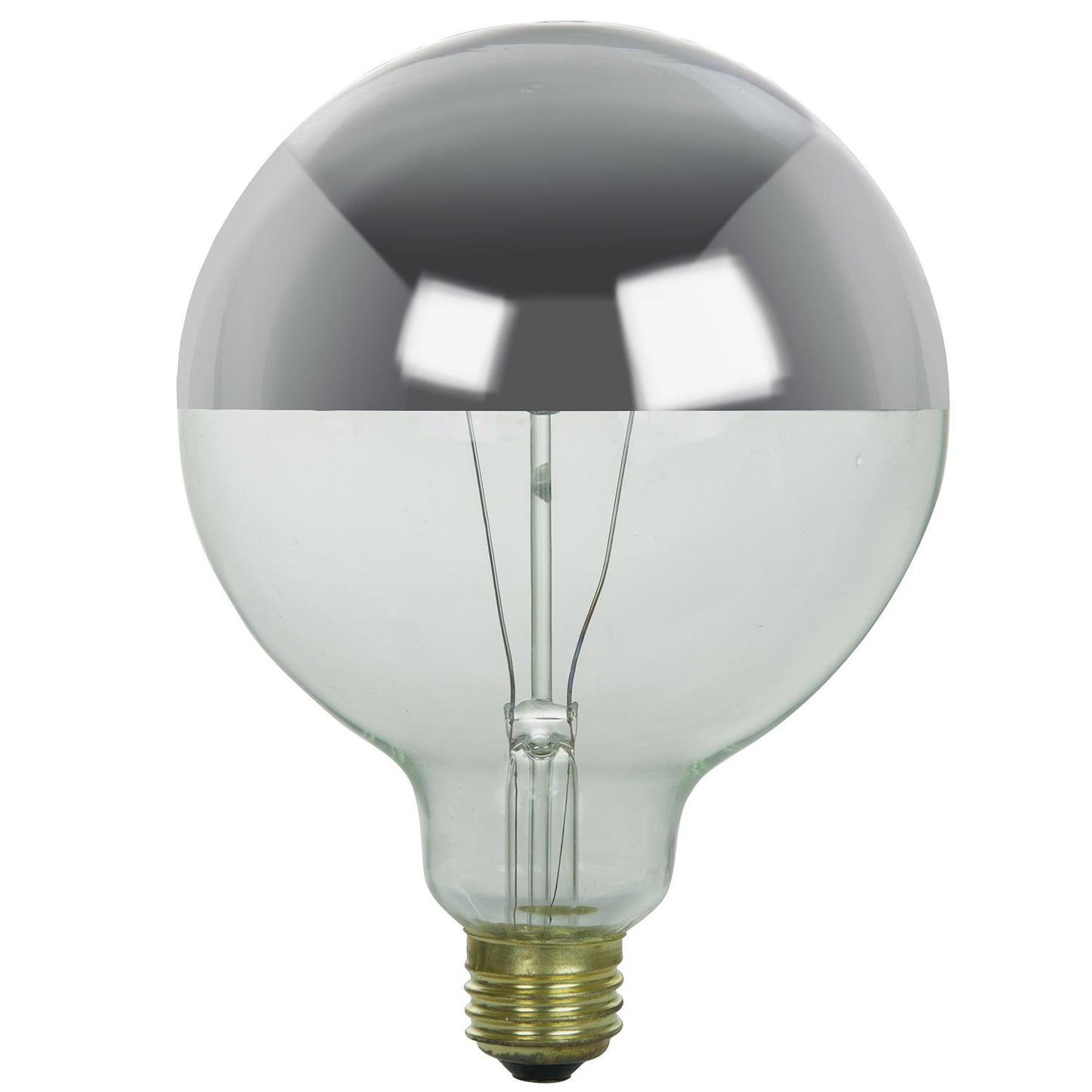 Sunlite 01283 60 Watt Silver Bowl G40 Globe Medium Base Clear