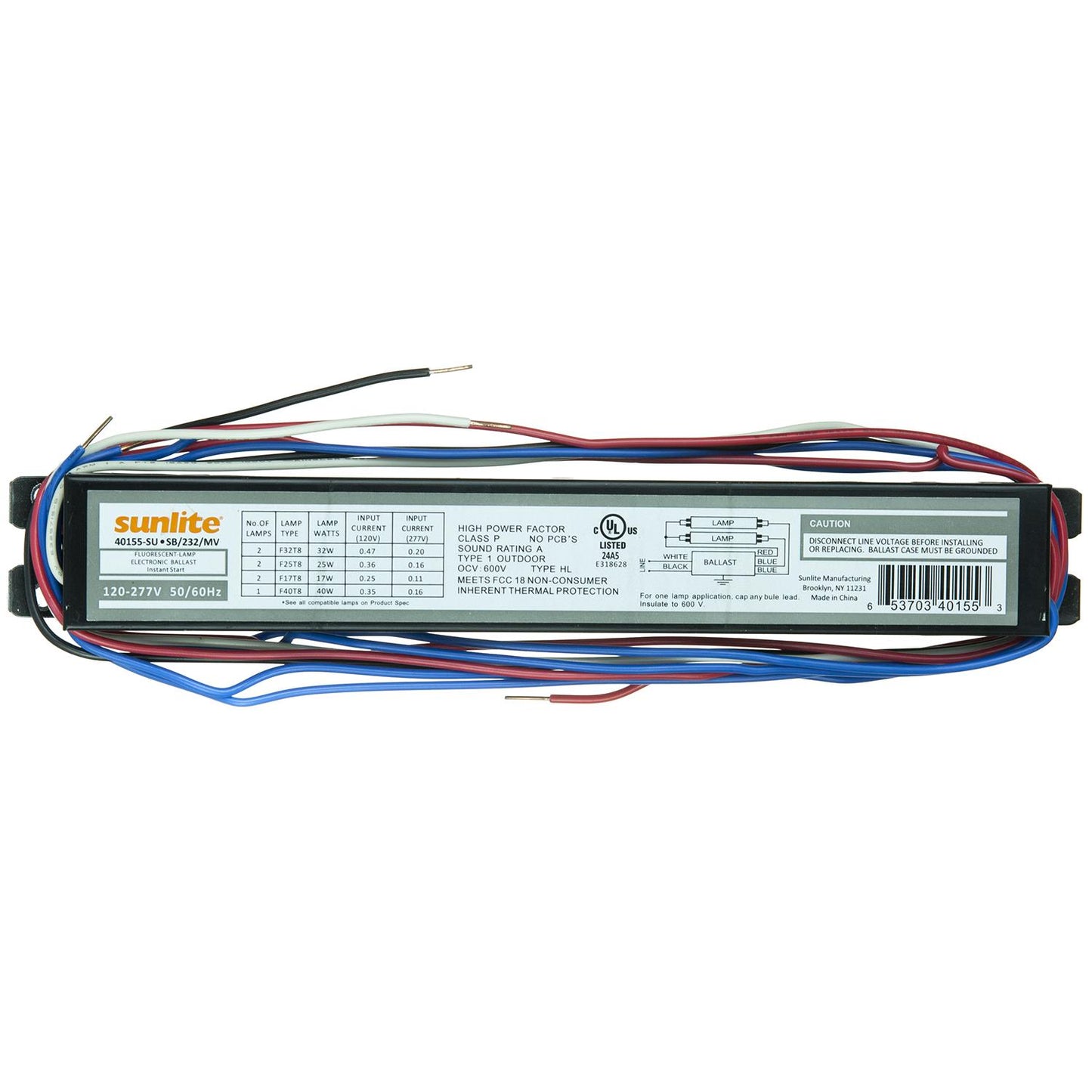 Sunlite 40155 SB232MV Multi Volt Electrical Ballast