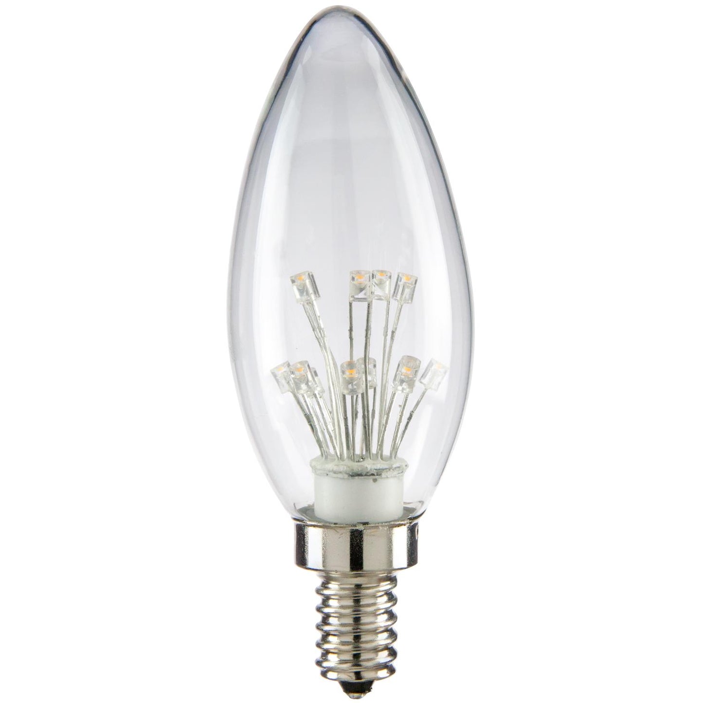 Sunlite 80129 LED Vintage Star 1W Light Bulb Candelabra (E12) Base Warm White
