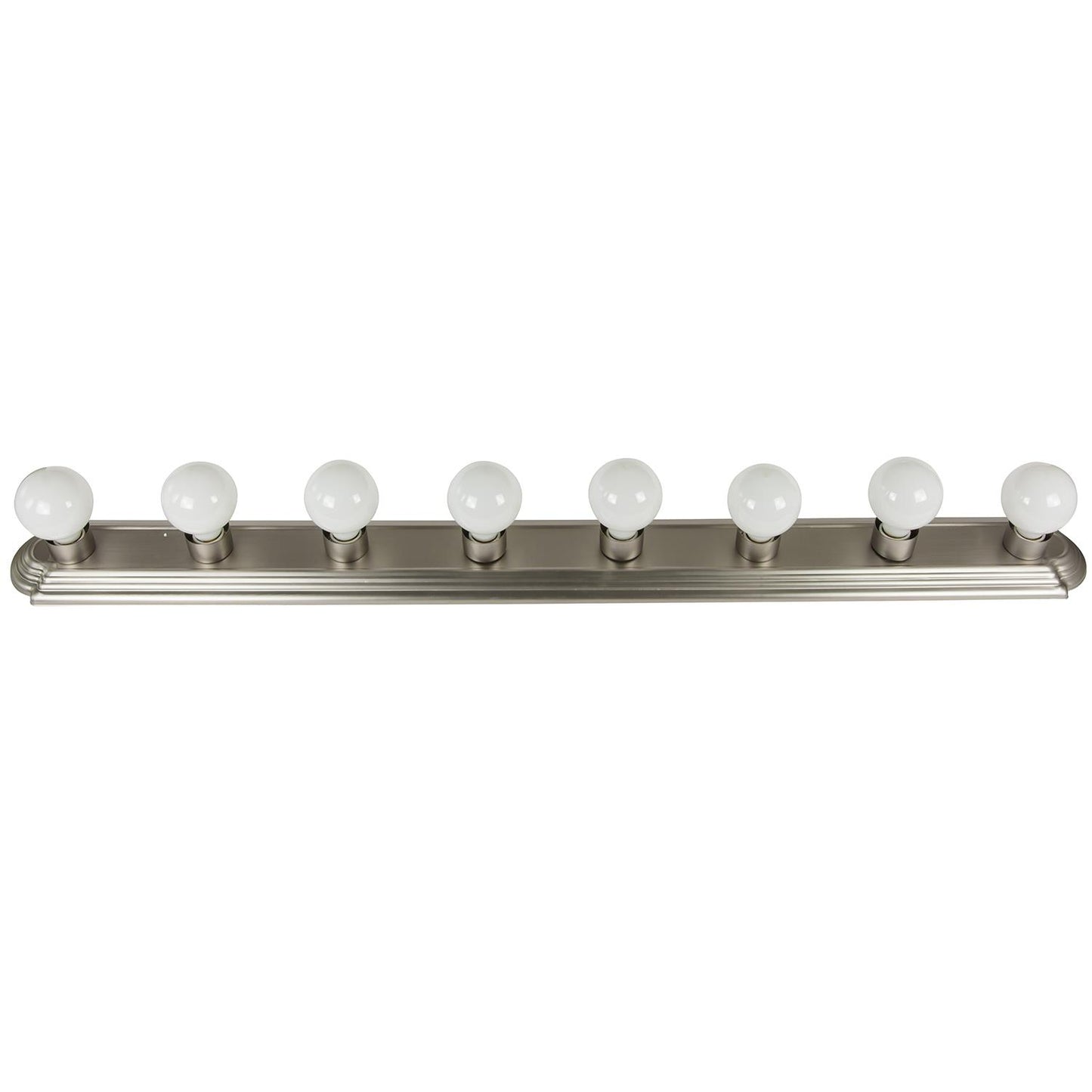Sunlite 45300 8 Lamp Vanity Globe Style Fixture Brushed Nickel Finish