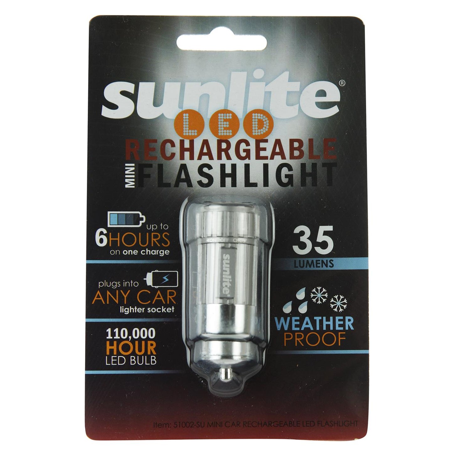 Sunlite ELE/FL/LCR/CD LED Rechargeable Mini Flashlight