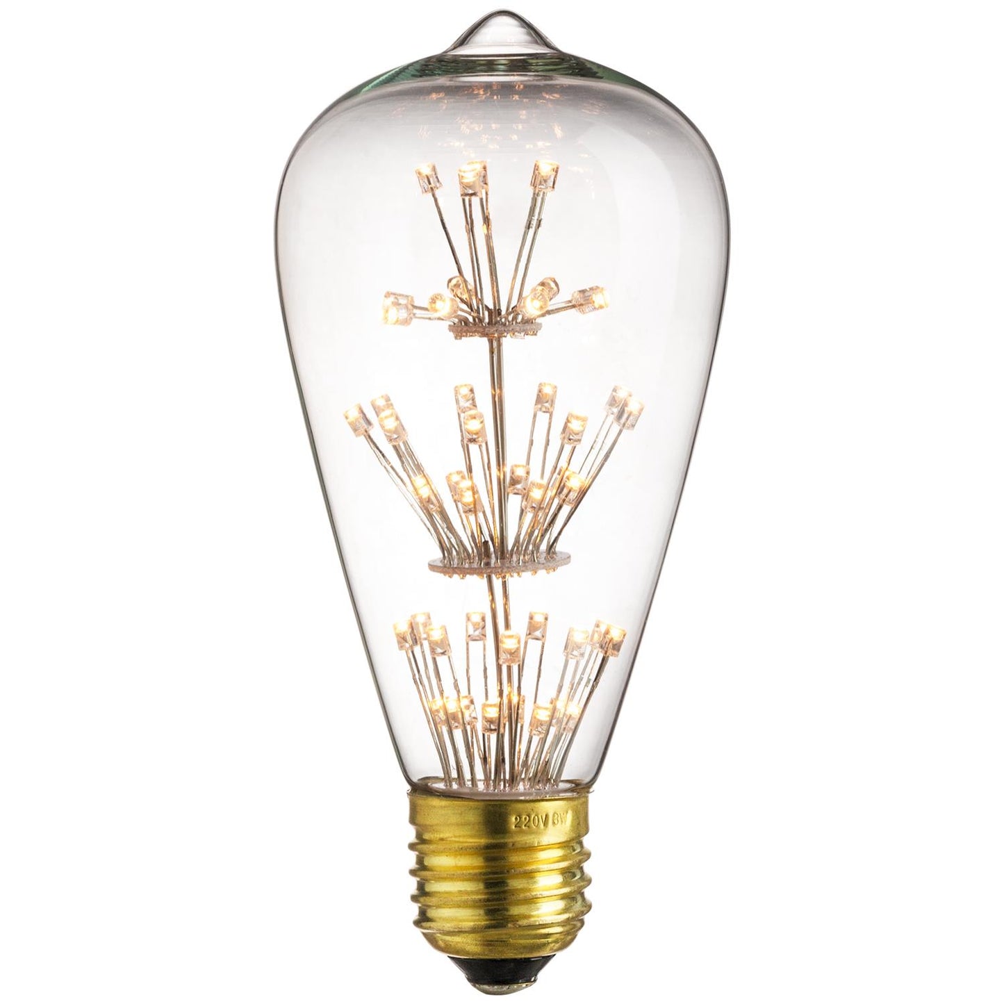 Sunlite LED Vintage Star 1.8W Light Bulb Medium (E26) Base, Warm White