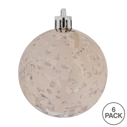 Vickerman 4" Champagne Shiny Mercury Ball Ornament 6 per Bag