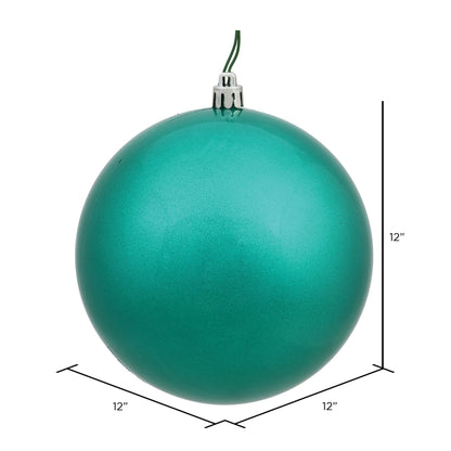 Vickerman 12" Teal Glitter Ball Ornament