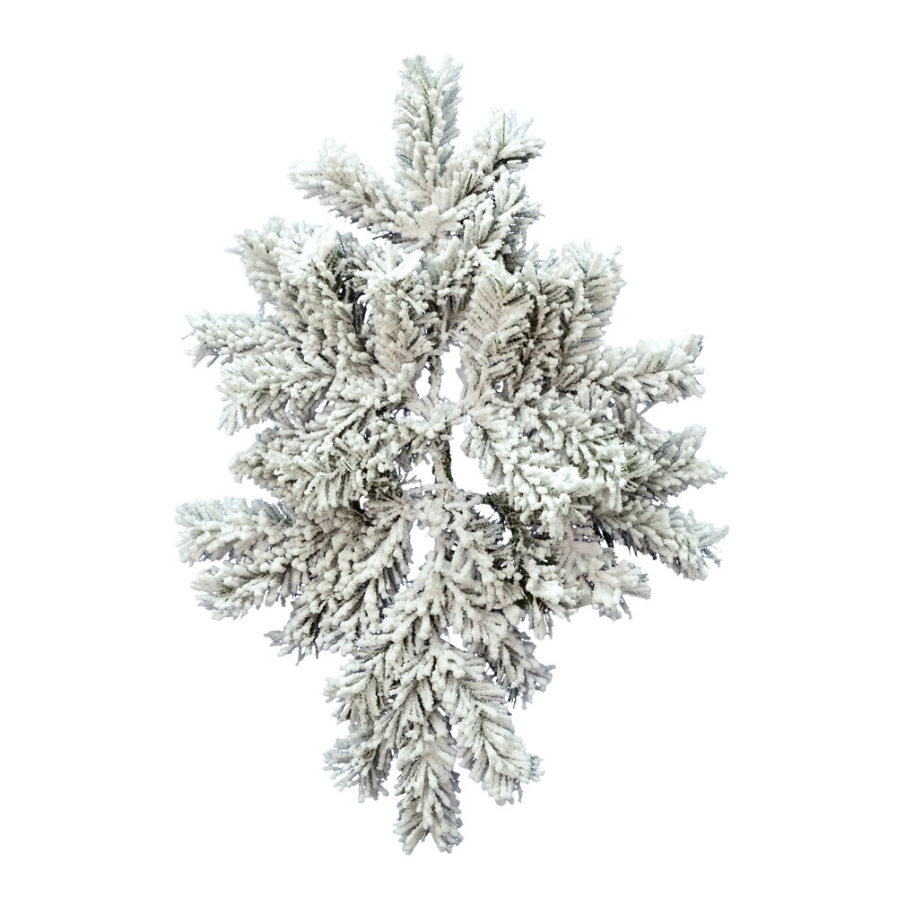 Vickerman 24" Flocked Alaskan Pine Artificial Christmas Swag Unlit