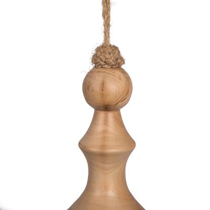 Vickerman 12" Light Natural Turned Wood Finial Ornament 2 per bag.