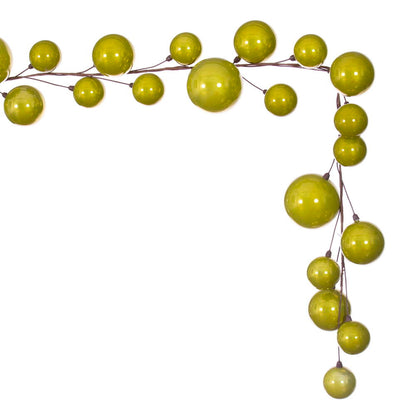 Vickerman 10' Lime Pearl Branch Ball Wire Garland.