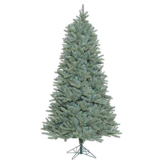 Vickerman 15' Colorado Blue Spruce Slim Artificial Christmas Tree Multi-Colored LED Lights