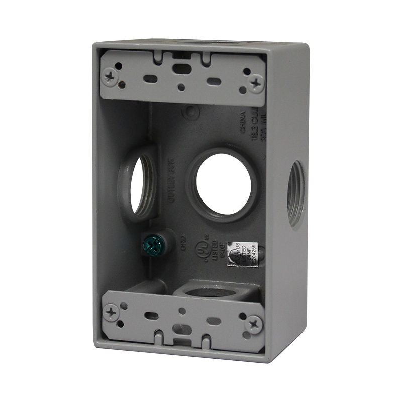 Westgate 3/4” Trade Size, 5 Outlet Holes, 18.3 Cu. In., Electrical Products, Gray Finish