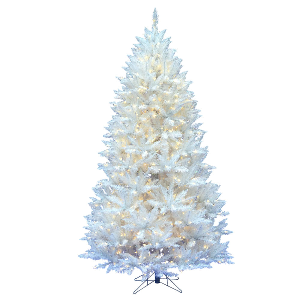 Vickerman 8.5' Sparkle White Spruce Artificial Christmas Tree Pure White LED Lights