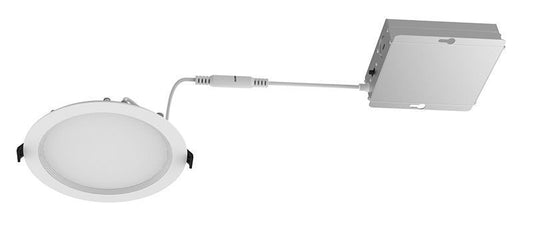 Westgate 120/277V 6In Baffle Round Slim Panel Light, 900 Lumens 30K, 90 Cri, 0-10V, UL ES JA8, Residential Lighting, 12W, 900 Lumens, 3000K, White Finish, 0~10V Dimmable