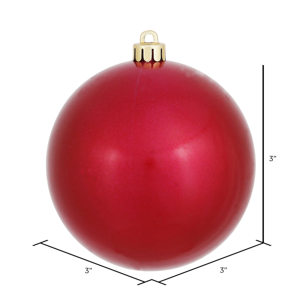 Vickerman 3" Wine Candy Ball Ornament 12 per Bag