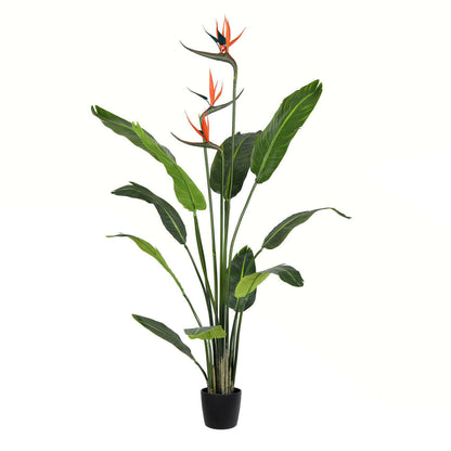 Vickerman 4' Artificial Potted Bird of Paradise Palm Tree.