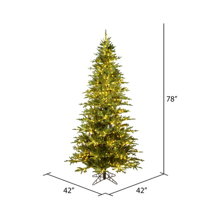Vickerman 6.5' x 42" Kamas Fraser Fir Artificial Christmas Tree Warm White Dura-lit LED Lights