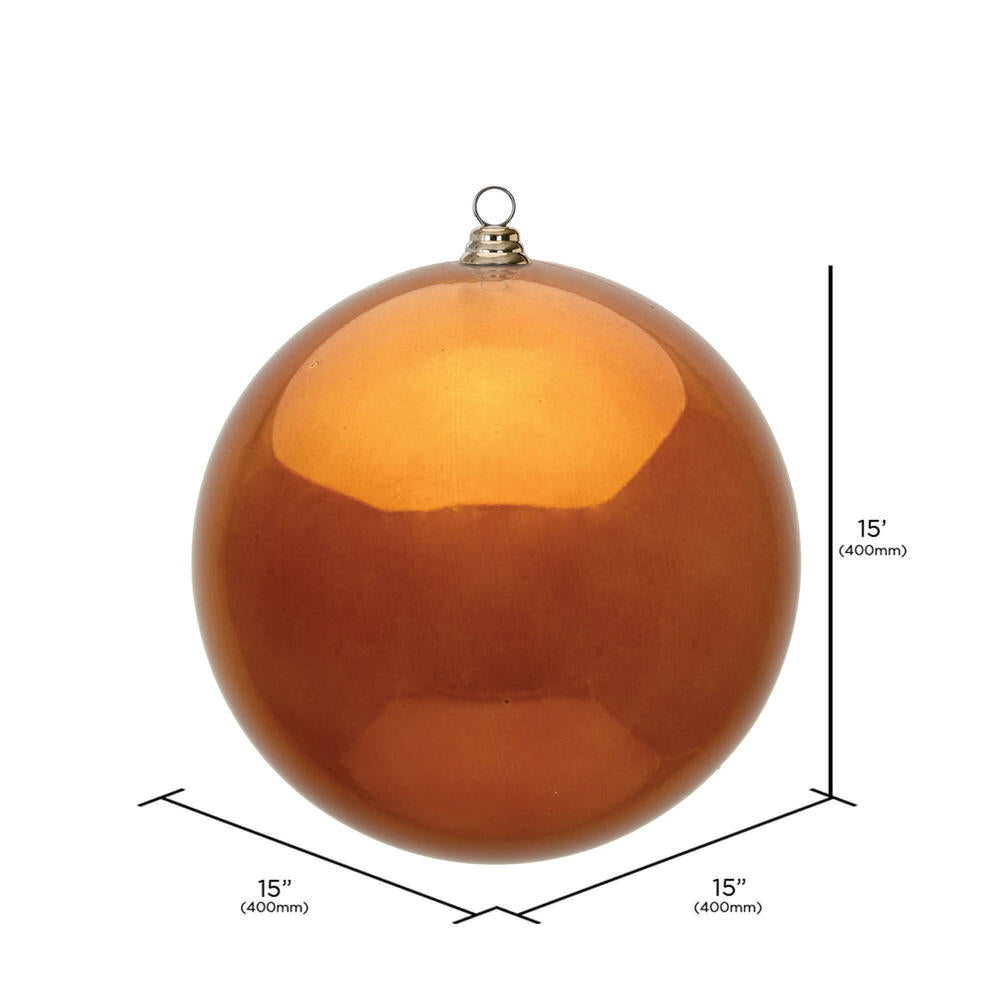 Vickerman 15.75" Copper Shiny Ball Ornament