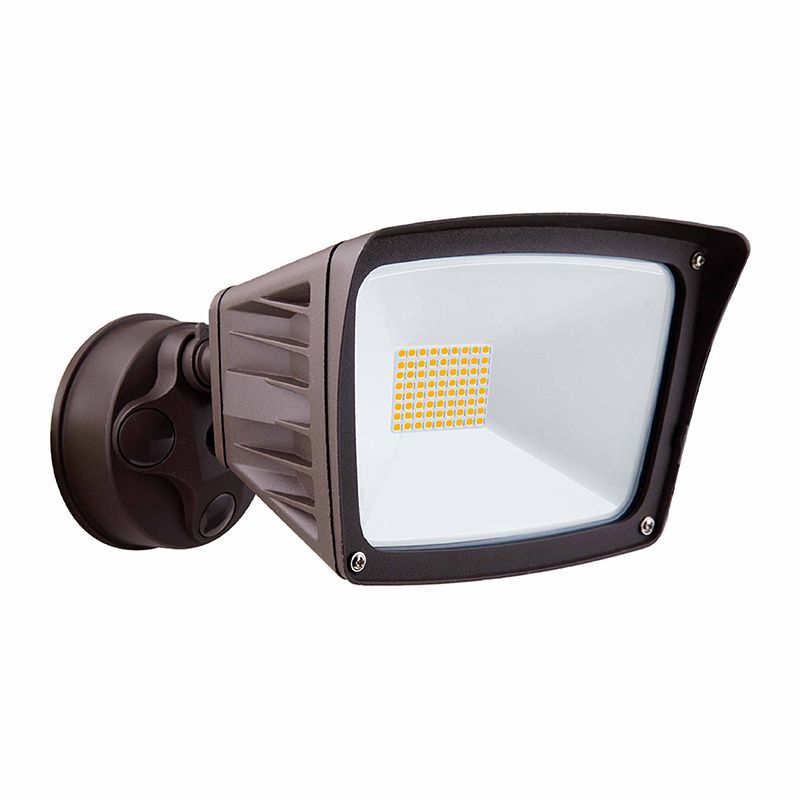 Westgate LED Square Head Security Lights, Outdoor Lighting, 28W, 3400 Lumens, 5000K, Bronze Finish, Dimmable