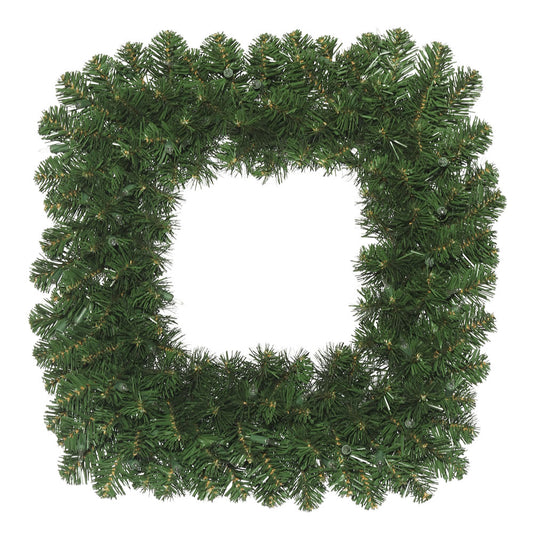 Vickerman 30" Oregon Fir Artificial Christmas Square Wreath Unlit