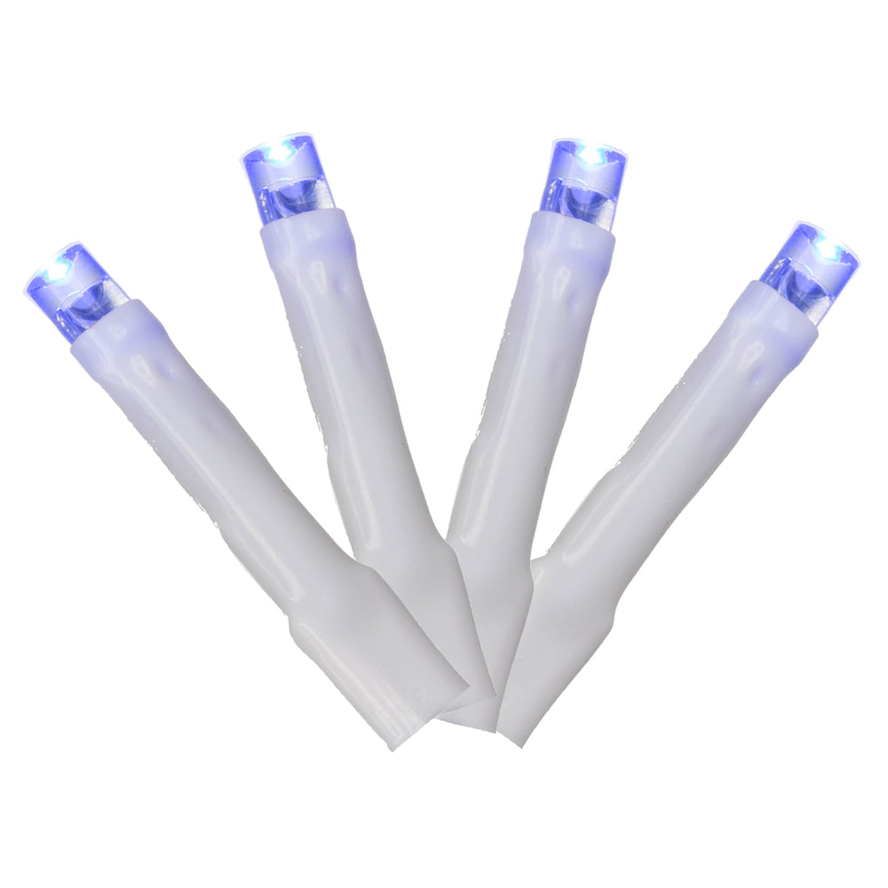 Vickerman 144 Blue LED Cluster Light Set 24' Christmas Light Set White Wire