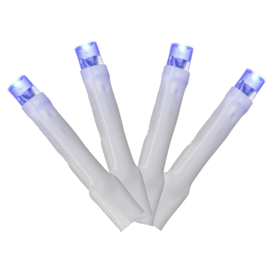 Vickerman 144 Blue LED Cluster Light Set 24' Christmas Light Set White Wire