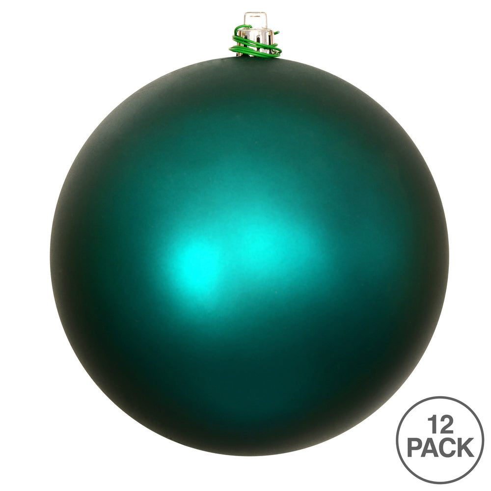 Vickerman 3" Dark Teal Matte Ball Ornament 12 per Bag